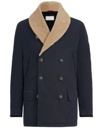 Brunello Cucinelli - Bonded Nylon Double-Breasted Coat With Shearling Lining - Lyst