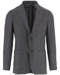 Tagliatore - Single-Breasted Virgin Wool Blazer - Lyst