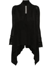 Rick Owens - Asymmetric Long-Sleeve Cardigan - Lyst