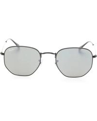 Ray-Ban - Geometric-Frame Mirrored Sunglasses - Lyst