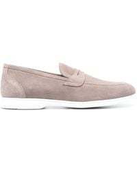 Kiton - Penny Slot Suede Loafers - Lyst
