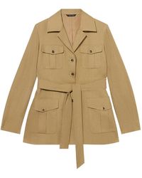 Brooks Brothers - Belted Linen Safari Jacket - Lyst