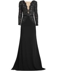 Tadashi Shoji - Corwin Lace-Panelled Belted Gown - Lyst