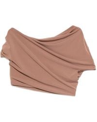 Paris Georgia Basics - Ida Draped Short-Sleeve Top - Lyst