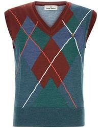 Vivienne Westwood - Argyle Embroidered Sweater - Lyst