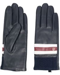 Tommy Hilfiger - Gants En Cuir À Plaque Logo - Lyst
