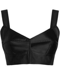 Dolce & Gabbana - Satin Bustier Top - Lyst