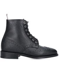 Thom Browne - Stivaletti Con Suola In Pelle - Lyst