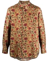 Uma Wang - Floral-print Long-sleeved Shirt - Lyst