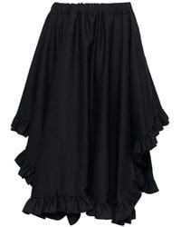 Noir Kei Ninomiya - Ruffled Asymmetric-Hem Skirt - Lyst