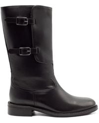 Julie Dee - Buckle-Strap Biker Boots - Lyst