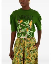 FARM Rio - Nature Lovers Puff Sleeve T-Shirt - Lyst