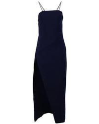 The Attico - Vestido Midi Con Tirantes De Cadena - Lyst