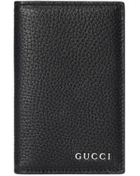 Gucci - Logo-lettering Leather Cardholder - Lyst