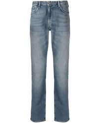 Emporio Armani - Tief sitzende Straight-Leg-Jeans - Lyst