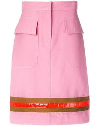 Calvin Klein Falda con detalle de rayas - Rosa