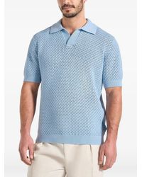 Manière De Voir - Open Knit Polo Shirt - Lyst