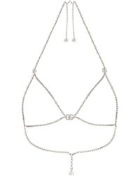 Dolce & Gabbana - Dg Logo Crystal-embellished Body Chain - Lyst