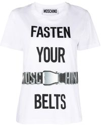 Moschino - T-Shirt mit grafischem Print - Lyst
