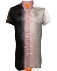Rick Owens - Satijnen Overhemd Met Kleurverloop - Lyst
