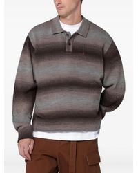AWAKE NY - Gradient-Striped Polo-Collar Sweater - Lyst