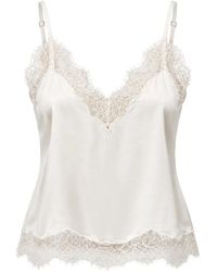 Citizens of Humanity - Lace-Trimmed Satin Top - Lyst