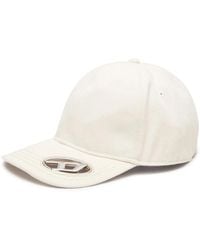 DIESEL - Baseball Cap With Oval D Plaque - Lyst