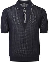 Tagliatore - Button-Up Polo Shirt - Lyst