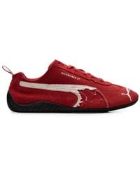 PUMA - X Balenciaga Speedcat Distressed Lace-Up Suede Sneakers - Lyst