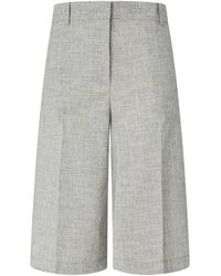 Pinko - Slub Shorts With Pressed Pleat Detail - Lyst