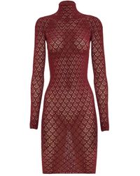 Wolford - Mermaid-Net Mock-Neck Mini Dress - Lyst