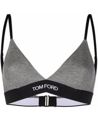 Tom Ford - Logo-Underband Cashmere Triangle Bra - Lyst