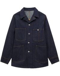 KENZO - Varsity Logo-Embroidered Denim Jacket - Lyst