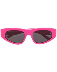 Balenciaga - Occhiali Da Sole Cat-Eye Con Placca Logo - Lyst