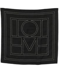 TOTEME - Monogram-Embroidered Silk Scarf - Lyst
