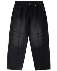 by Parra - Contrast-Stitch Faded Jeans - Lyst