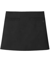 Courreges - Logo-Embroidered A-Line Mini Skirt - Lyst