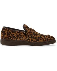 adidas - Handball Spezial Leopard-Print Leather Loafers - Lyst
