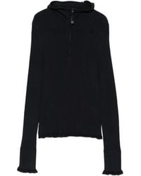 Cecilie Bahnsen - Half-Zip Ribbed-Knit Sweater - Lyst