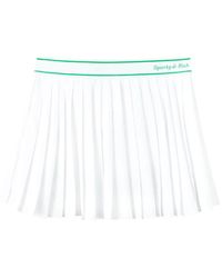 Sporty & Rich - Logo-waistband Pleated Mini Skirt - Lyst