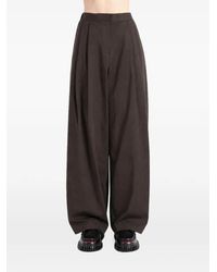 Amomento - Pleated Wide-Leg Trousers - Lyst