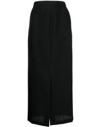 Enfold - High-Waisted Wool Maxi Skirt - Lyst