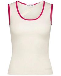Vaillant Studio - Ribbed Lace-Trim Tank Top - Lyst