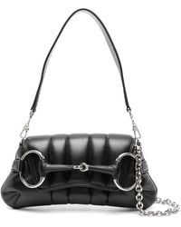 Gucci - Small Horsebit Chain Leather Shoulder Bag - Lyst