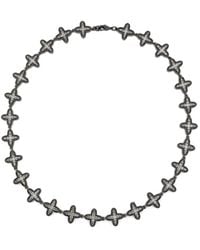 DARKAI - Crystal-Embellished Cross-Link Necklace - Lyst
