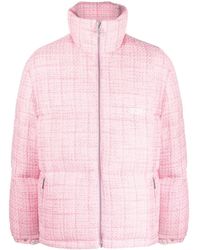 Gcds - Quilted Tweed Padded Jacket - Lyst