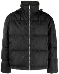 Versace - Barocco Silhouette Jacquard Puffer Jacket - Lyst