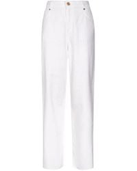 Gaelle Paris - Embellished Raw-Cut Jeans - Lyst