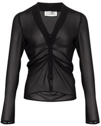 MM6 by Maison Margiela - Haut Froncé À Col V - Lyst