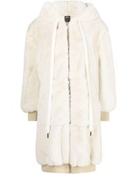 Cappotto in finta pelliccia con cappuccio di Apparis in Neutro Donna Abbigliamento da Cappotti da Pellicce e ecopellicce 